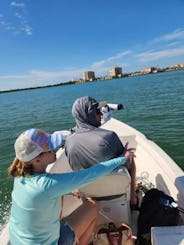 Barco plano para excursiones ecológicas y pesca fuera de la red 