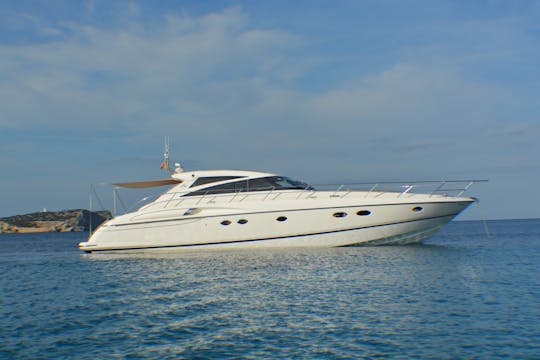 Embark on the charter of your dreams in Ibiza aboard our Princess V58 SHAKA LAKA