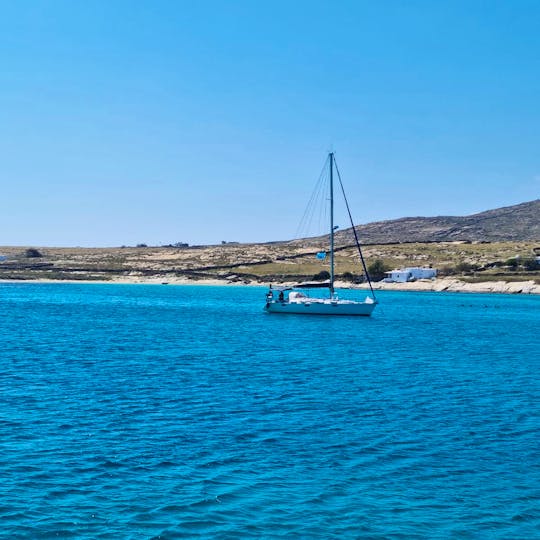 Delos anf Rhenia islands with Zephyrus