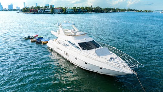 Captained 65' Azimut Power Mega Yacht - Up to 13 guests - Ice & Water Included!