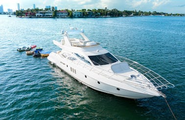 Captained 65' Azimut Power Mega Yacht - Up to 13 guests - Ice & Water Included!