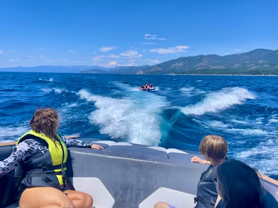 Brand New Large WakeSurf Boat on Lake Tahoe - WakeBoard, Surf and Tube