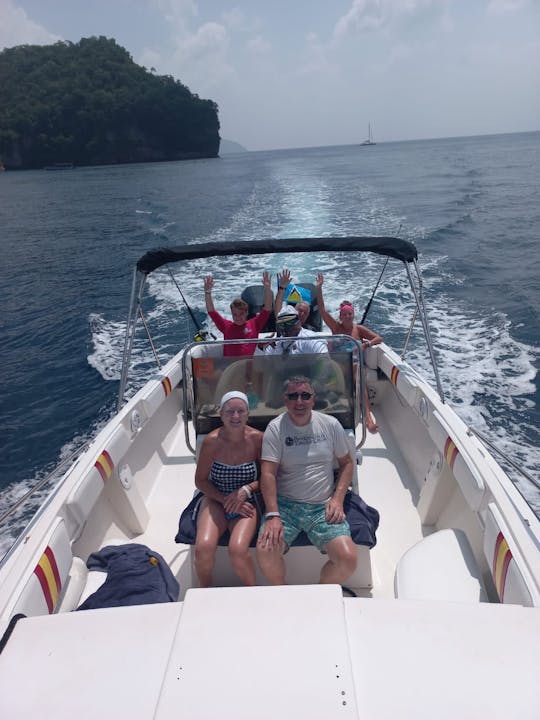 Full Day and Half Day Private Speedboat Charter with Captain Dell in St Lucia