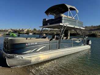 ¡Pontón bimotor Premier Marine 310 Skydeck de 31 pies!