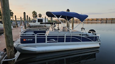 Pontoon boat with delivery to kissimmee osceola area lakes - fish cruise explore