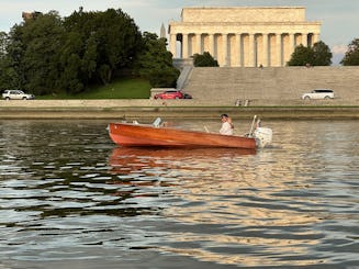 A Romantic Vintage 1954 Wooden Boat Escape in the Heart of Washington, D.C.