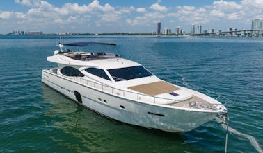 79ft Ferretti Yacht | Includes 4 Suites 4 Bathrooms Jet Skis Water Toys Jacuzzi