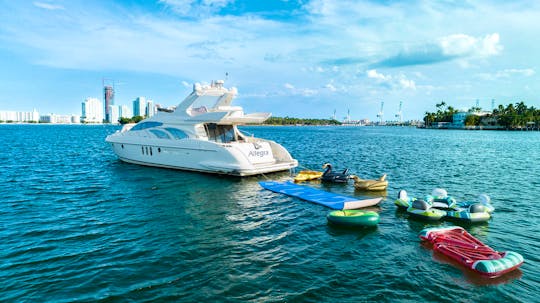 Captained 65' Azimut Power Mega Yacht - Up to 13 guests - Ice & Water Included!