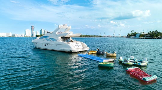 Captained 65' Azimut Power Mega Yacht - Up to 13 guests - Ice & Water Included!