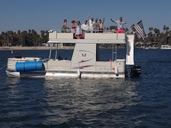 30'  Pontoon Party Boat with free Water Toys slide and Bathroom on Board!! BYOB 