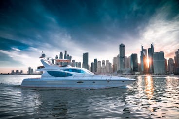 Luxury 70ft Majesty Yacht — Up to 35 Guests in Dubai Marina Harbor