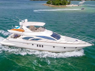Enjoy Miami in Luxury 65ft Azimut Flybridge Motor Yacht