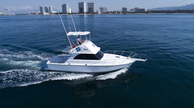 Joli yacht Bertram de 38 pieds, parfait pour la croisière et la pêche sportive