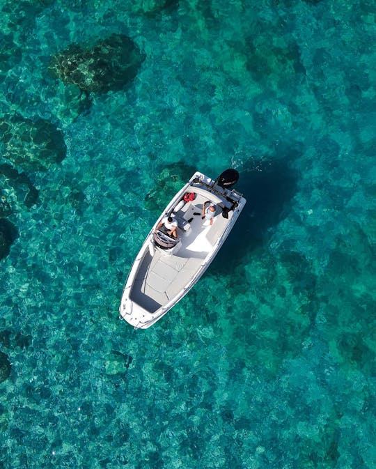 21ft Eden Deck Boat Rental in Skiathos, Greece