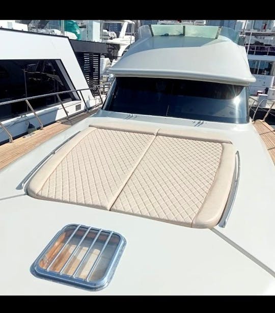 Luxury Azimuth 65ft Yacht Big Sun Deck for 20 Guest in Dubai Marina