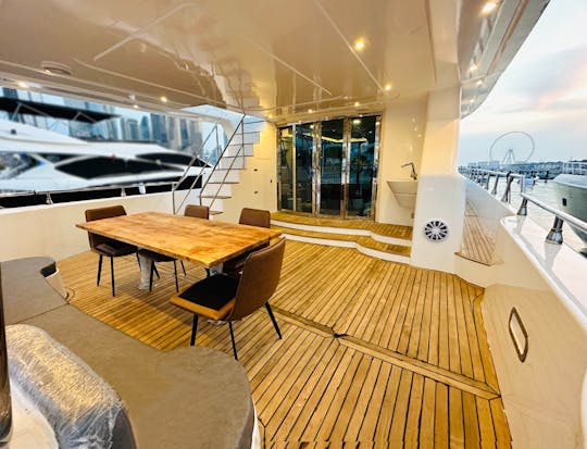 Luxurious 90ft Yacht with Pool for 70 guest in Dubai Marina 