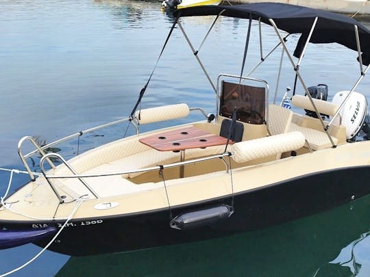 Aluguel de barcos sem licença | Barco a motor Cobra de 16 pés