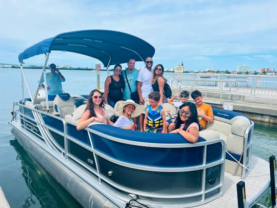 2022 New 24ft Southbay Pontoon Boat Rental up to 12 people in Clearwater FL