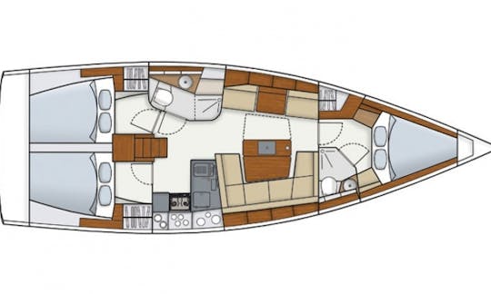 スプリットのHanse 415セーリングヨットチャーター