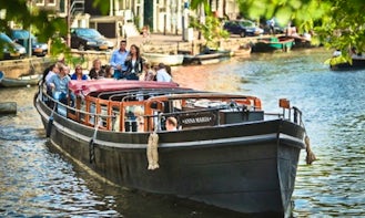 46ft "Anna Maria" Canal Barge Boat Rental in Amsterdam, North Holland