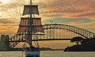Shared Tall Ship Dinner Cruise in Sydney