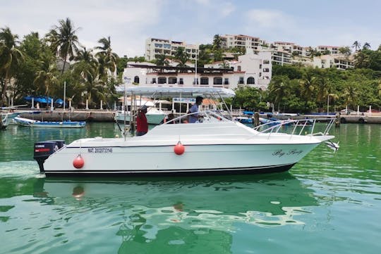 Cruiser Boat to visit the Bays of Huatulco