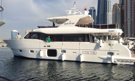 e of the biggest in the family. Catering to 30 people the Majesty 75 serves you well with bedrooms,kitchen.hall  and a huge deck to rest under the sun