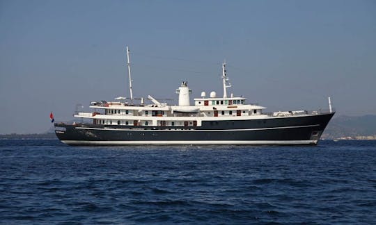 Charter the Sherakhan in the Mediterranean or Caribbean