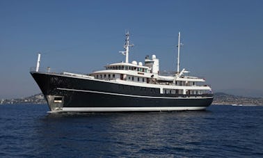 Charter the Sherakhan in the Mediterranean or Caribbean