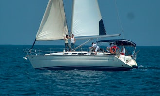 Cruising and Sailing the Haifa Bay on 42' Bavaria Sailboat