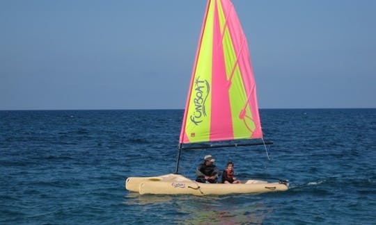13' Beach Catamaran Rental in Poli Crysochous