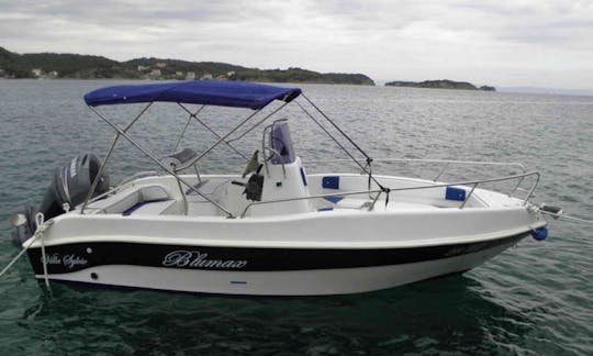 Hire a 19' Blumax Open Blue Powerboat for 7 People in Supetarska Draga, Croatia