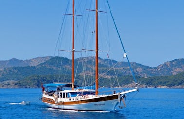 Wonderful 12 Person Turkish Gulet Available for Charter in Bodrum, Mugla