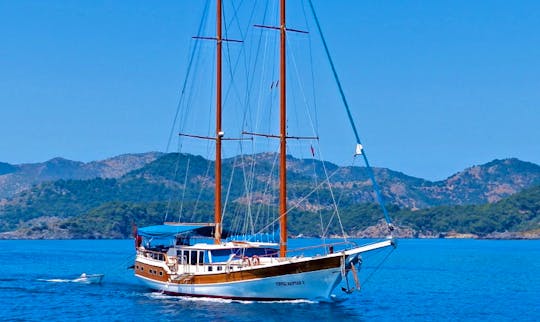 Wonderful 12 Person Turkish Gulet Available for Charter in Bodrum, Mugla