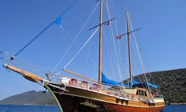 Charter a 12 Person Turkish Sailing Gulet in Mugla, Turkey!