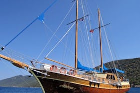 Charter a 12 Person Turkish Sailing Gulet in Mugla, Turkey!