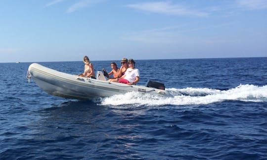 Quicksilver 450 Semi-Rigid Inflatable Boat for Hire in Port de Sóller, Spain