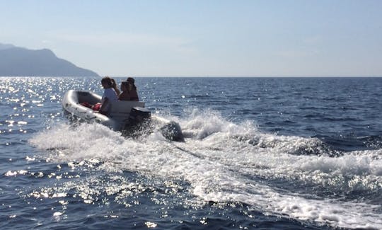 Quicksilver 450 Semi-Rigid Inflatable Boat for Hire in Port de Sóller, Spain