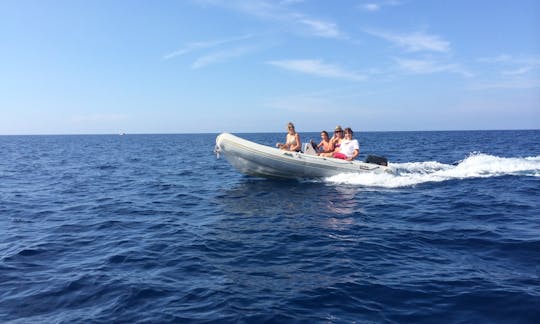 Quicksilver 450 Semi-Rigid Inflatable Boat for Hire in Port de Sóller, Spain