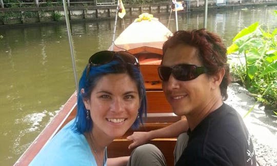 Small Teak Boat Canal Adventure in Bangkok