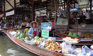 Visita al mercado flotante en Bangkok