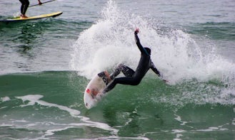 Surfing in Hendaye