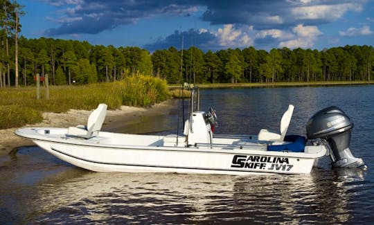 Enjoy Fishing On 17' Carolina Skiffs Center Console In Marsh Harbour, Central Abaco