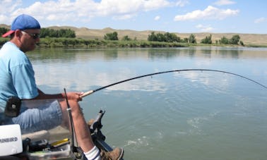 Viajes guiados de pesca de esturiones en Medicine Hat, Alberta, Canadá