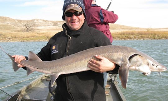 Guided Sturgeon Fishing Trips in Medicine Hat Alberta, Canada