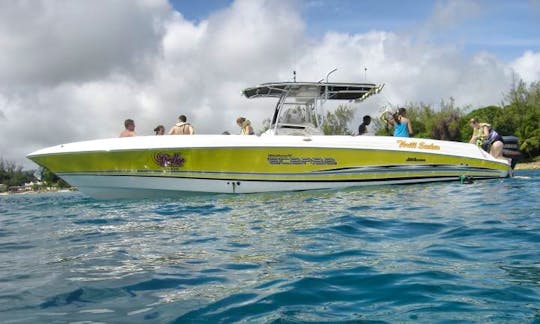 Ride Thrill Seeker 35ft Scarab Off-Shore Powerboat in Barbados