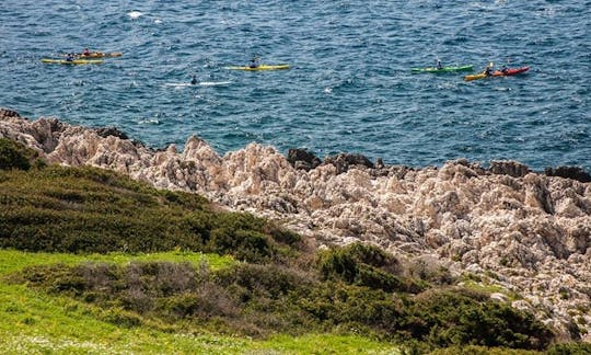 Caiaque no mar em Navarino