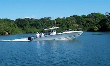 Carta de pesca no Panamá no console central Marlago de 35 pés