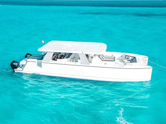 Luxuoso catamarã Prestige Deluxe Power de 50 pés em Cancún, Quitana Roo