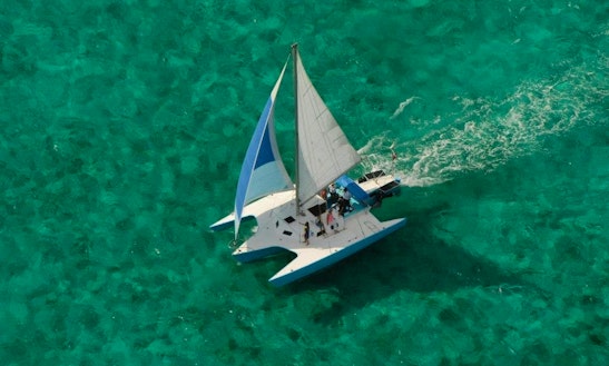 Newick 36' Trimaran Cruising Catamaran Rental In George Town, Cayman Islands